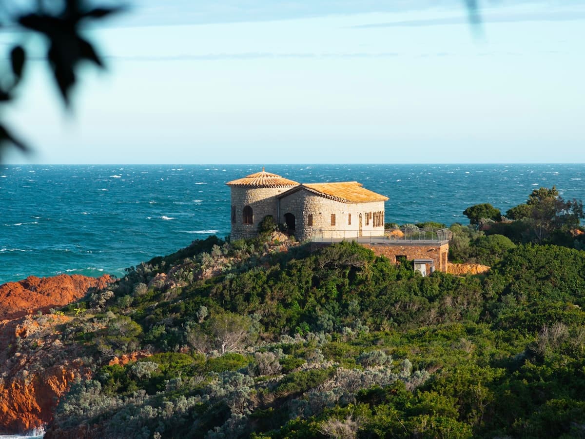 A private clinic building on a Mediterranean clifftop overlooking the sea